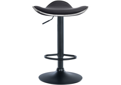 Tabouret de bar Shanghai, similicuir, noir