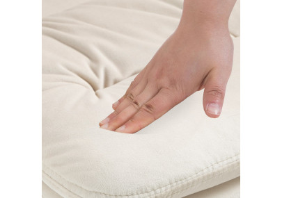 Ensemble de 2 tabourets de bar en velours Damar, blanc/crème