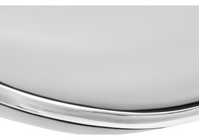 Tabouret de bar Shanghai, similicuir, noir et blanc