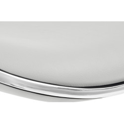 Tabouret de bar Shanghai, similicuir, noir et blanc