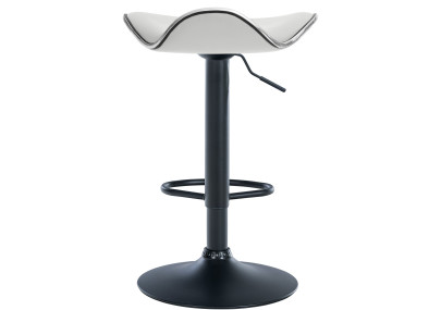 Tabouret de bar Shanghai, similicuir, noir et blanc