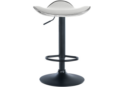 Tabouret de bar Shanghai, similicuir, noir et blanc