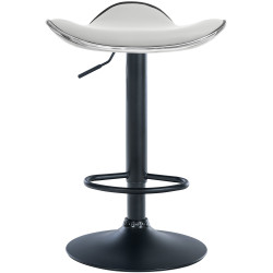 Tabouret de bar Shanghai, similicuir, noir et blanc