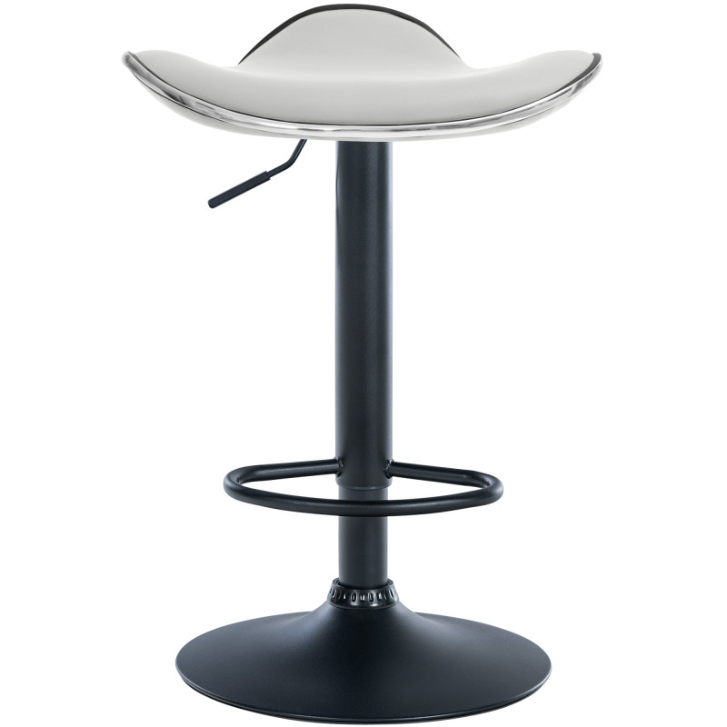 Tabouret de bar Shanghai, similicuir, noir blanc