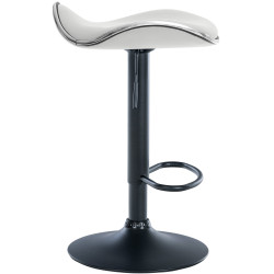 Tabouret de bar Shanghai, similicuir, noir blanc