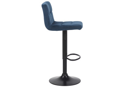 Set di 4 sgabelli da bar in velluto Feni, blu