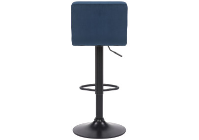 Set di 4 sgabelli da bar in velluto Feni, blu