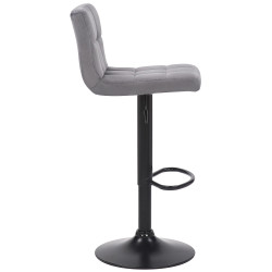 Ensemble de 4 tabourets de bar Feni en velours gris