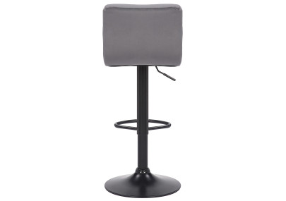 Ensemble de 4 tabourets de bar Feni en velours gris