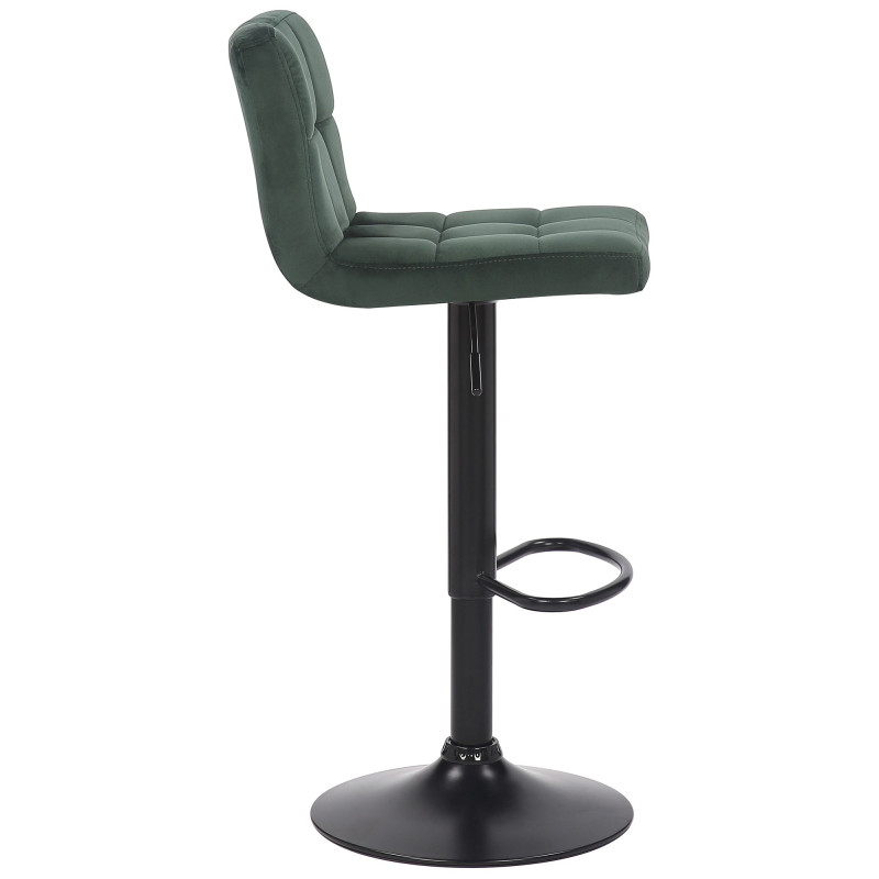 Ensemble de 4 tabourets de bar Feni en velours vert