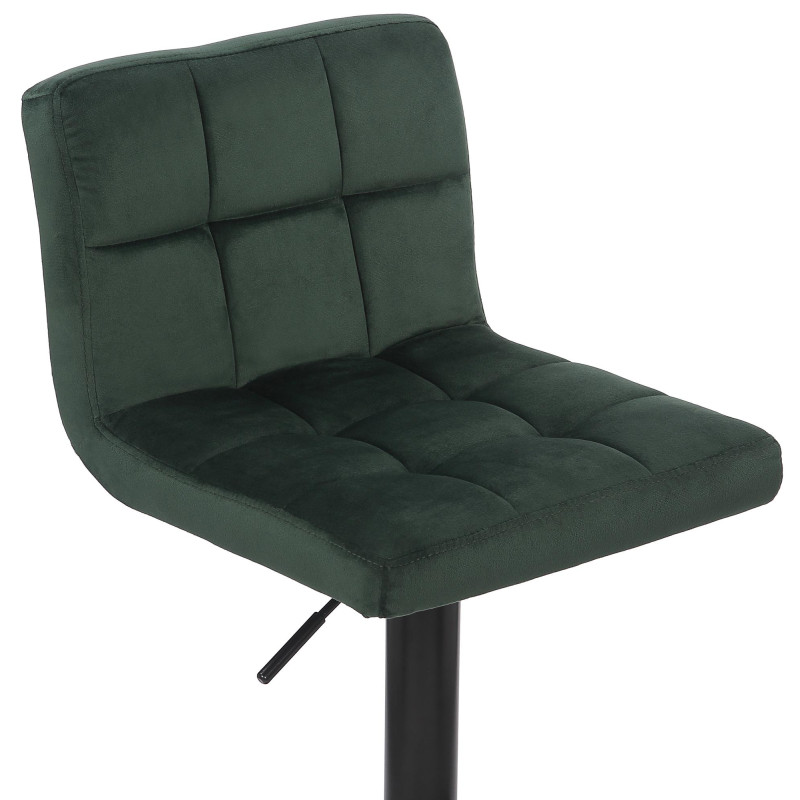 Conjunto de 4 banquetas de bar Feni em veludo verde.
