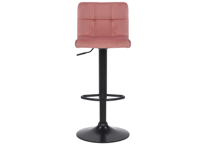 Conjunto de 4 banquetas de bar Feni em veludo rosa.