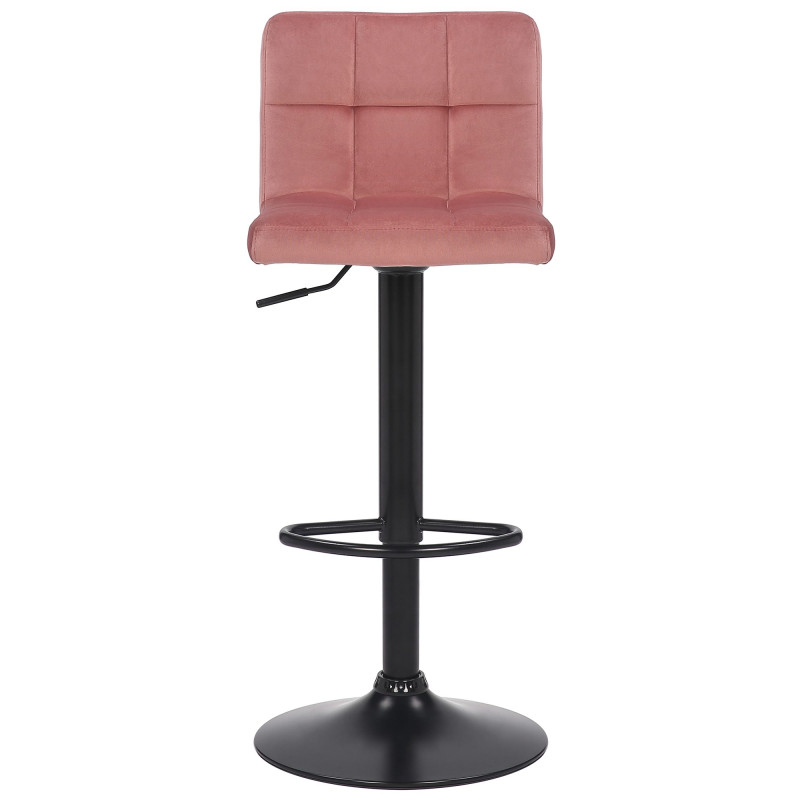 Conjunto de 4 banquetas de bar Feni em veludo rosa.
