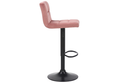 Ensemble de 4 tabourets de bar Feni en velours rose