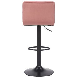 Conjunto de 4 banquetas de bar Feni em veludo rosa.