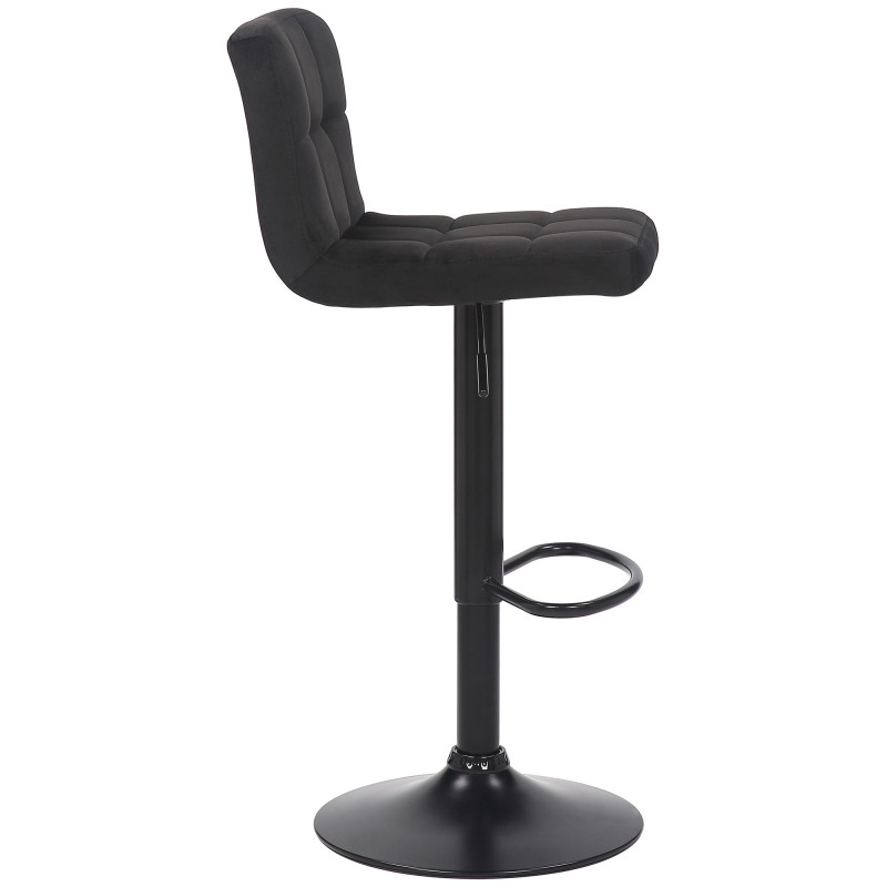 Ensemble de 4 tabourets de bar Feni en velours noir