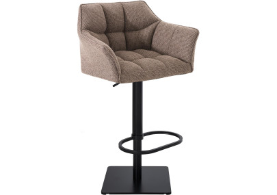 Tabouret de bar Damaso B en tissu marron terra