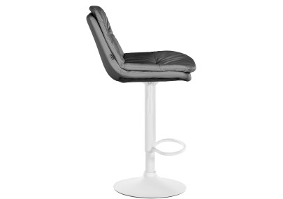 Tabouret de bar Laurel, similicuir, blanc/gris