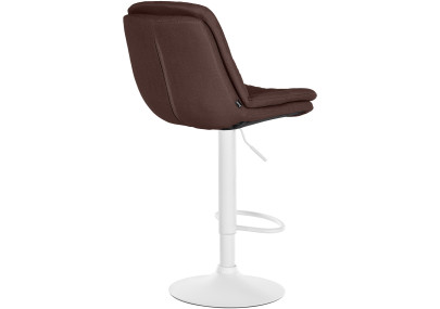 Sgabello da bar in tessuto Laurel bianco marrone