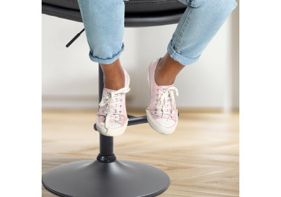 Lot de 2 tabourets de bar Damar simili cuir noir noir