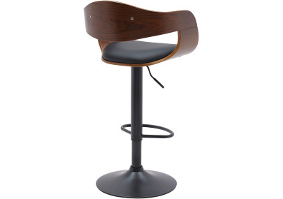 Conjunto de 2 banquetas Kingston B, em couro sintético, cor nogueira/preto