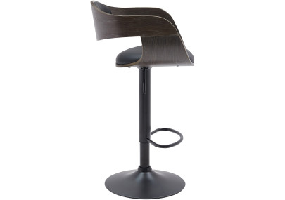 Set di 2 sgabelli da bar Kingston B, similpelle, nero/grigio