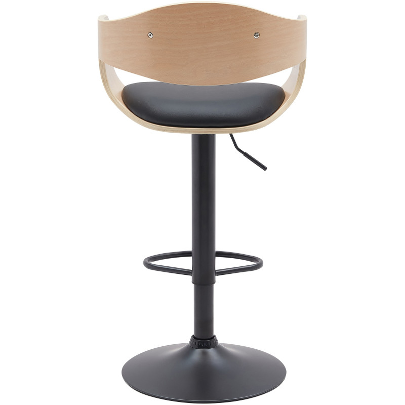 Conjunto de 2 banquetas Kingston B, em couro sintético, cor natural/preta