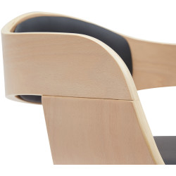 Conjunto de 2 banquetas Kingston B, em couro sintético, cor natural/preta