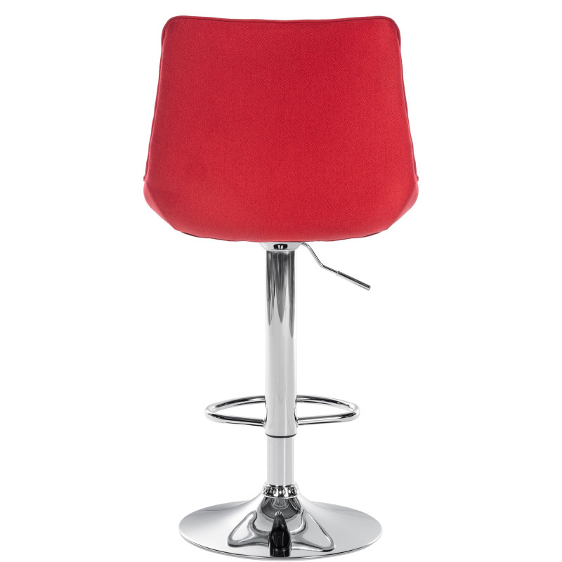 Conjunto de 2 banquetas de bar Toni, em tecido, vermelho cromado