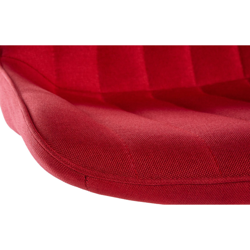 Ensemble de 2 tabourets de bar Toni, en tissu, noir et rouge