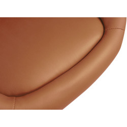 Tabouret de bar Davie, similicuir, noir brun clair