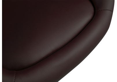 Tabouret de bar Davie, similicuir, blanc/marron