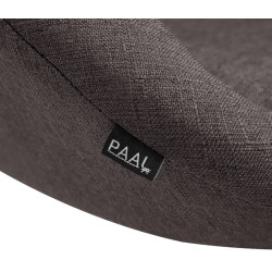 Tabouret de bar Davie, tissu blanc gris foncé