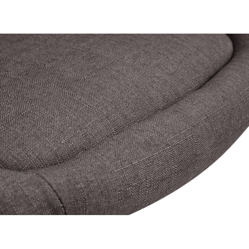 Tabouret de bar Davie, tissu blanc gris foncé