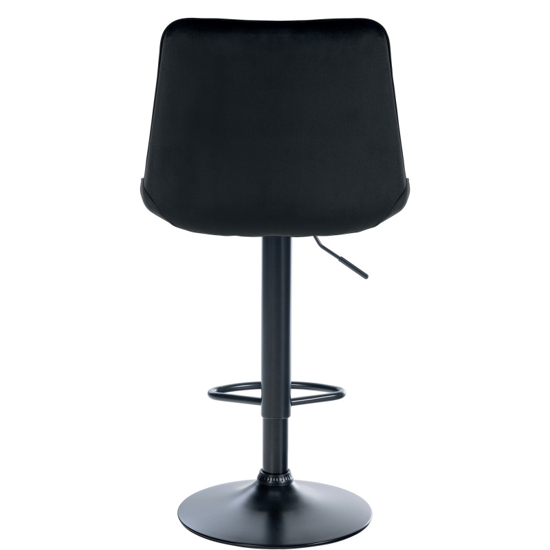 Lot de 2 tabourets de bar Toni en velours noir noir