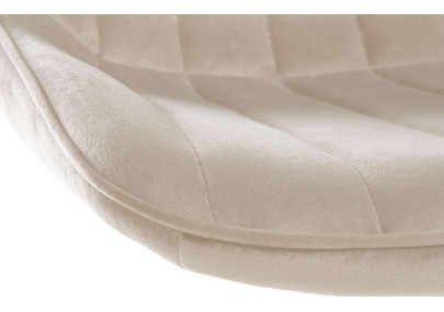 Conjunto de 2 banquetas de bar Toni em veludo, branco/creme