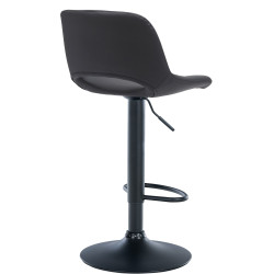 Tabouret de bar Camden, similicuir noir noir