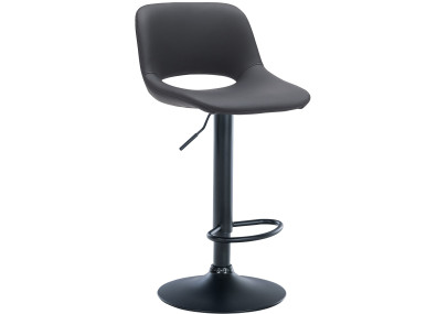 Tabouret de bar Camden, similicuir, noir
