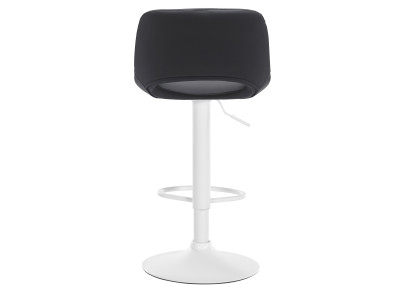 Tabouret de bar Camden, similicuir, blanc/noir