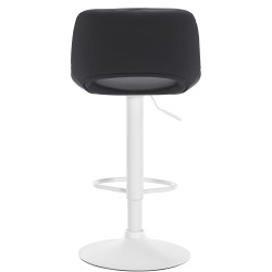 Tabouret de bar Camden, similicuir, blanc noir