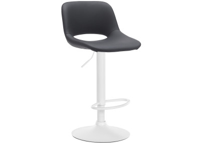 Tabouret de bar Camden, similicuir, blanc/noir