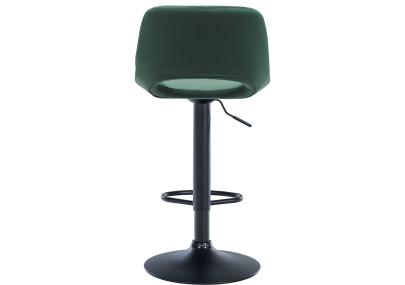 Sgabello da bar in velluto Camden, nero/verde