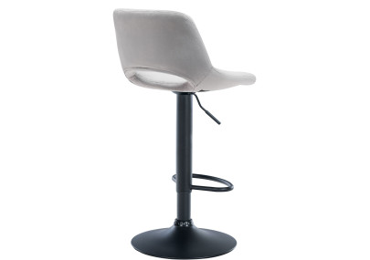 Tabouret de bar Camden en velours noir et gris clair