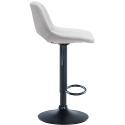 Tabouret de bar Camden en velours noir gris clair