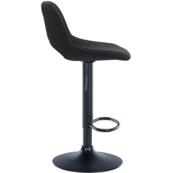 Tabouret de bar Camden en velours noir noir