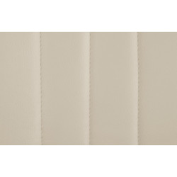 Conjunto de 2 banquetas de bar Toni, em couro sintético, cromadas, cor creme.