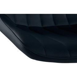 Ensemble de 2 tabourets de bar Toni, similicuir, chromés, noirs