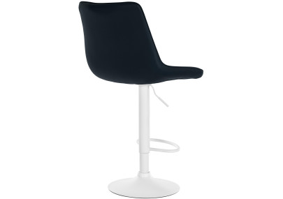 Conjunto de 2 banquetas de bar Toni, em couro sintético, branco/preto