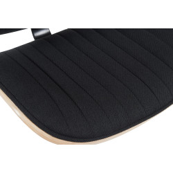 Ensemble de 2 tabourets de bar Clawson en tissu chromé naturel/noir