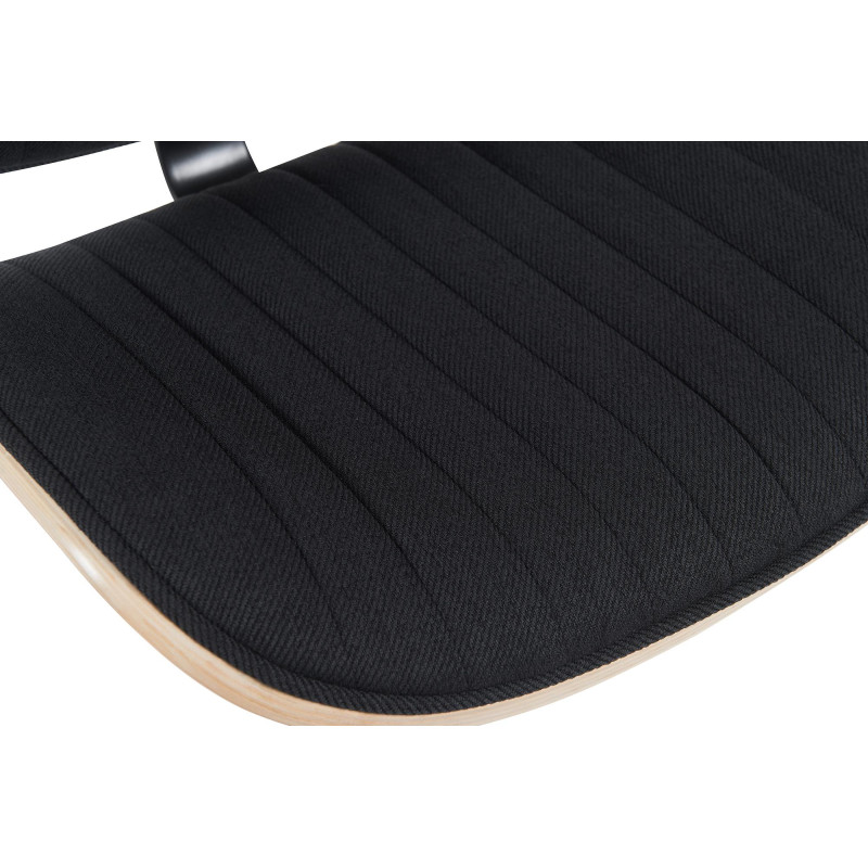 Conjunto de 2 banquetas de bar Clawson, em tecido, cromado natural/preto